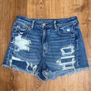 American Eagle Outfitters Stretch Denim Mom Shorts Distressed size 8